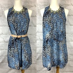 100% Silk Martin Osa Abstract Watercolor Dress